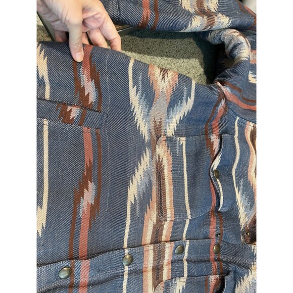 Ariat Ladies Chimayo Blue Aztec Print Shirt Jacket Women's Size XL - Picture 14 of 15